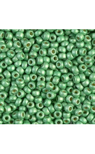 Miyuki rocailles Perlen 8/0 - Matted duracoat galvanized mint 8-4214F